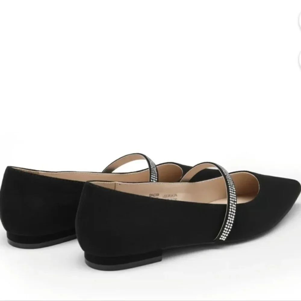 BRAND NEW LYNX RHINESTONE STRAP SLIP-ON BALLET FLAT.
